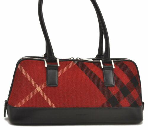 Authentic Burberrys Check Wool Leather Shoulder Hand: This item qualifies for FREE DOMESTIC SHIPPING to customers in the USA Brand: Burberrys Bag Height: 5.9inches (15cm) Material: Wool Bag Depth: 3.9inches (10cm) Style: Hand Bag MPN: Does not apply Colo