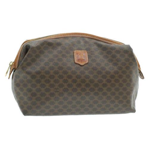 Authentic CELINE Macadam Canvas Clutch Bag Brown PVC: This item qualifies for FREE DOMESTIC SHIPPING to customers in the USA Size: W26 x H18 x D10cm(Approx) Material: PVC Leather Department: Women Color: Brown Style: Clutch Bag Brand: CELINE UPC: Does no