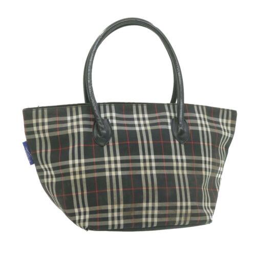 Authentic BURBERRY Nova Check Tote Bag Black Nylon: This item qualifies for FREE DOMESTIC SHIPPING to customers in the USA Brand: BURBERRY Size: W42 x H22 x D20cm(Approx) Color: Black Type: Tote Bag Material: Nylon Department: Woman Style: Tote Bag UPC
