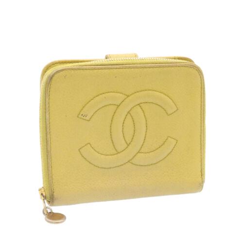 Authentic CHANEL Caviar Skin Bifold Wallet Yellow CC: This item qualifies for FREE DOMESTIC SHIPPING to customers in the USA Brand: CHANEL Color: Yellow Material: Caviar Skin Country/Region of Manufacture: Italy UPC: Does not apply EAN: Does not apply Th