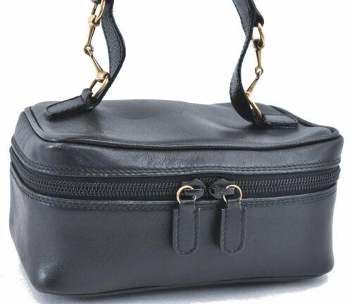 Authentic GUCCI Horsebit Vanity Bag Leather Black: This item qualifies for FREE DOMESTIC SHIPPING to customers in the USA Brand: GUCCI Style: Vanity Bag Country/Region of Manufacture: Italy Type: Vanity Bag Serial Number: 03217050141 Department: Women