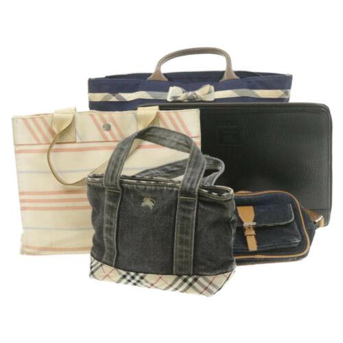 Authentic BURBERRYS Blue Label Nova Check Hand Clutch: This item qualifies for FREE DOMESTIC SHIPPING to customers in the USA Brand: BURBERRYS Style: Hand Bag Color: Black / Blue / Beige Type: unknown Material: Canvas / Leather Department: Woman UPC: Does