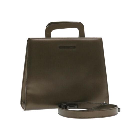 Authentic GUCCI 2Way Hand Shoulder Bag Brown Leather: This item qualifies for FREE DOMESTIC SHIPPING to customers in the USA Department: Women Brand: GUCCI Size: W27 x H22 x D8.5cm / Strap Length 80cm(Approx) Style: Shoulder Bag Country/Region of Manufac