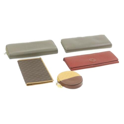 Authentic CELINE Leather Macadam Wallet Coin Case 5set: This item qualifies for FREE DOMESTIC SHIPPING to customers in the USA Brand: CELINE Material: Leather Type: unknown Country/Region of Manufacture: Italy Color: Grey Department: Woman UPC: Does not ap