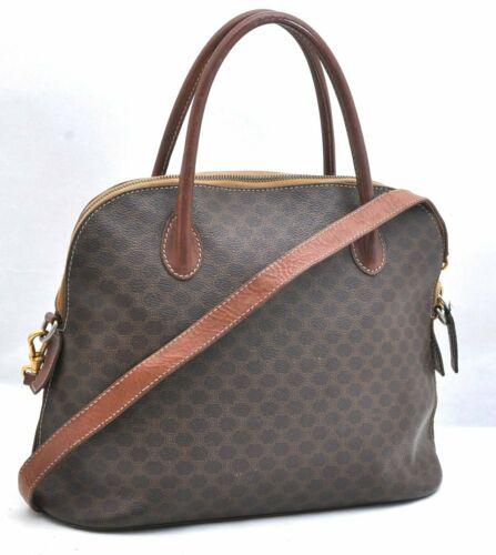 Authentic CELINE Macadam Pattern Shoulder Hand Bag 2Way: This item qualifies for FREE DOMESTIC SHIPPING to customers in the USA Brand: CELINE Bag Height: 9.3inches (23.5cm) Material: PVC/Leather Bag Depth: 4.9inches (12.5cm) Style: Hand Bag MPN: Does not ap