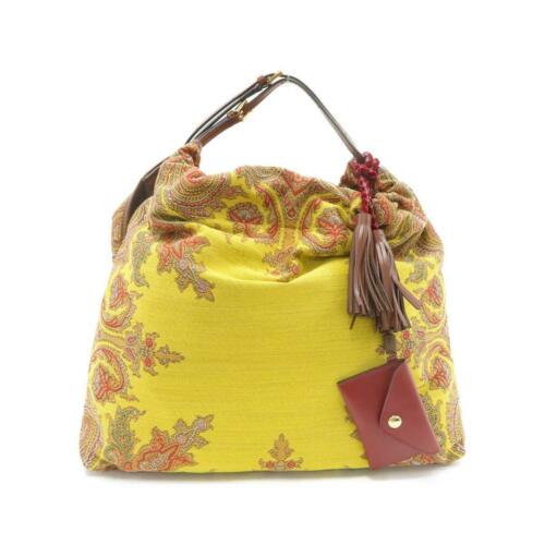 Authentic Etro Bag 1N405 8858: This item qualifies for FREE DOMESTIC SHIPPING to customers in the USA Brand: Etro Size: W X H X Gusset (W) : 42Cm X 40Cm X 6.5Cm Shoulder : 15-53Cm Style: Tote Bag Mpn: 1N405 8858 Color: Yellow Gold