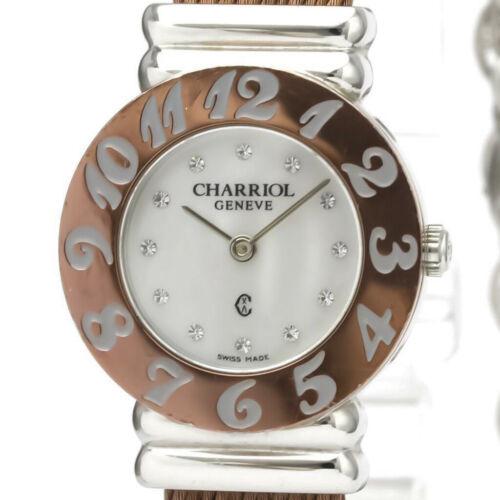 Authentic PHILIPPE CHARRIOL Saint Tropez MOP Dial Steel: This item qualifies for FREE DOMESTIC SHIPPING to customers in the USA Brand: Philippe Charriol Reference Number: 028A Department: Women Country/Region Of Manufacture: Unknown Type: Dress Watch With O