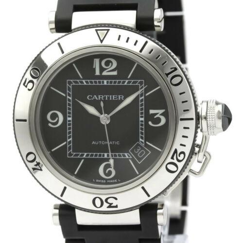 Authentic Polished CARTIER Pasha Seatimer Steel: This item qualifies for FREE DOMESTIC SHIPPING to customers in the USA Brand: Cartier Movement: Self Winding (Automatic) Department: Men Reference Number: W31077U2 Type: Sports Watch Country/Region Of