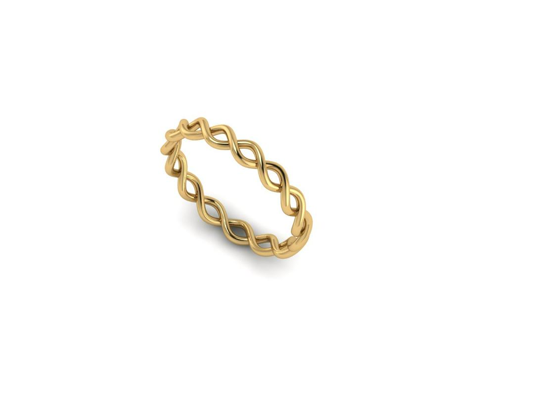 Braid Ring In 14kt Yellow Gold: This item qualifies for FREE DOMESTIC SHIPPING to customers in the USA 14 Karat Yellow Gold Stackable Wedding Band With Braid Design 14 Karat Yellow Gold Stackable Wedding Band With Braid Design Tag D
