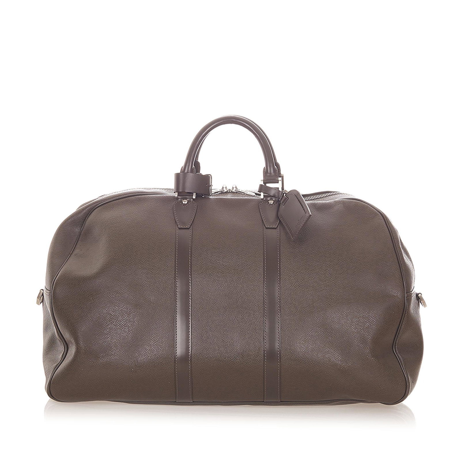 Authentic Louis Vuitton Taiga Kendall PM: This item qualifies for FREE DOMESTIC SHIPPING to customers in the USA The Kendall PM features a taiga leather body rolled handles a top zip closure and interior open pockets. Brand: Louis Vuitton Mod