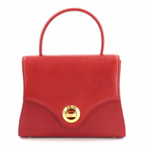 Authentic GIVENCHY Hand Bag Leather Red Logos Purse: This item qualifies for FREE DOMESTIC SHIPPING to customers in the USA Brand: Givenchy Size H: 6.50 Inch Style: Hand Bag Size D: 2.95 Inch Material: Leather Weight: 0.90 Lb Color: Red Handl: 9.8Inch S