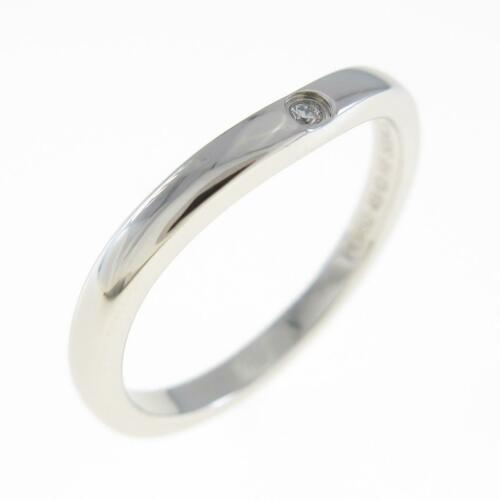 Authentic Cartier Ballerina 3P Ring: This item qualifies for FREE DOMESTIC SHIPPING to customers in the USA Brand: Cartier Accessories: No Warranty Card Material: Pt Actualsize: Width:3.1Mm Gender: Ladies Centerstone: Diamond Size: 9.0 (