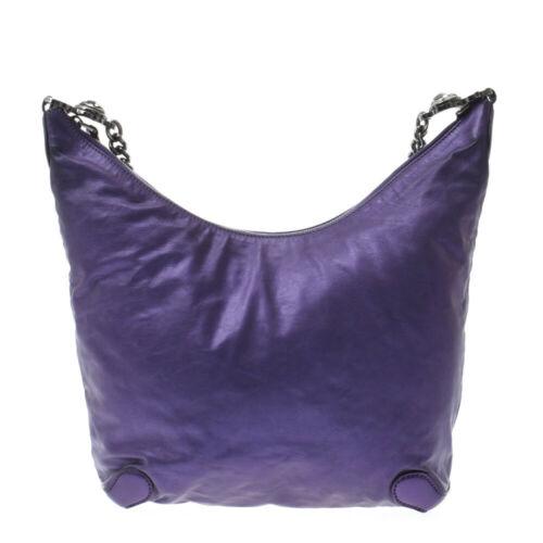 Authentic GUCCI Metallic purple Bag: This item qualifies for FREE DOMESTIC SHIPPING to customers in the USA Brand: GUCCI Bag Depth: 10cm Style: Bag Bag Length: 38cm Material: leather Department: unisex Color: Purple Type: Shoulder Bag Si
