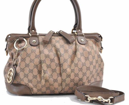 Authentic Auth GUCCI Sukey 2Way Shoulder Tote Bag GG: This item qualifies for FREE DOMESTIC SHIPPING to customers in the USA Brand: GUCCI Country/Region of Manufacture: Italy Serial Number: 247902520981 Bag Length: 16.1inches (41cm) Bag Height: 9.1inches