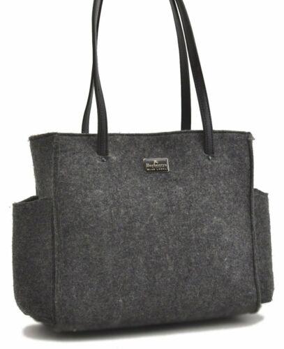 Authentic Burberrys BLUE LABEL Wool 60% Rayon 40%: This item qualifies for FREE DOMESTIC SHIPPING to customers in the USA Brand: Burberrys Material: Wool 60%/Rayon 40% Style: Hand Bag Color: Gray Department: Women Country/Region of Manufacture: Japan