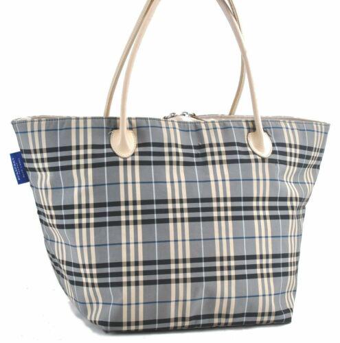 Authentic BURBERRY BLUE LABEL Check Tote Shoulder Bag: This item qualifies for FREE DOMESTIC SHIPPING to customers in the USA Brand: Burberry Style: Tote Bag Country/Region of Manufacture: Japan Type: Tote Bag Bag Length: 19.3inches (49cm) Department: Wom