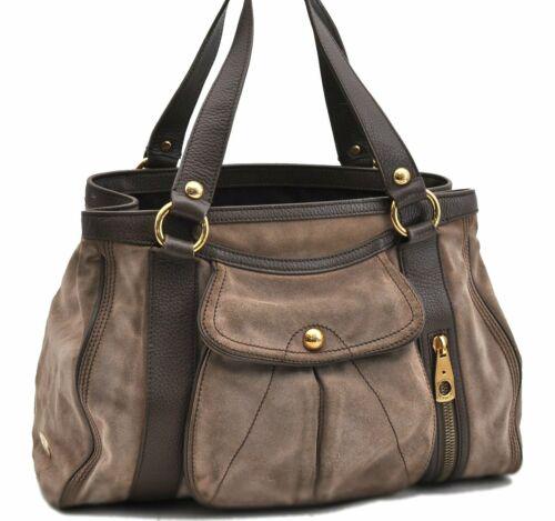 Authentic CELINE Hand Bag Suede Leather Brown: This item qualifies for FREE DOMESTIC SHIPPING to customers in the USA Brand: CELINE Material: Suede/Leather Style: Hand Bag Color: Brown Department: Women Country/Region of Manufacture: China Bag Hei