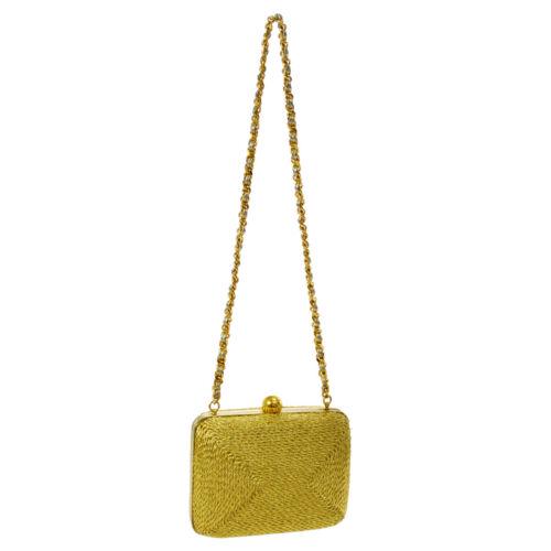Authentic CHANEL Single Chain Shoulder Pochette Bag: This item qualifies for FREE DOMESTIC SHIPPING to customers in the USA Size: Small Color: Gold Model: Single Chain Shoulder Bag MPN: Does Not Apply Country/Region of Manufacture: France Closure: Clasp