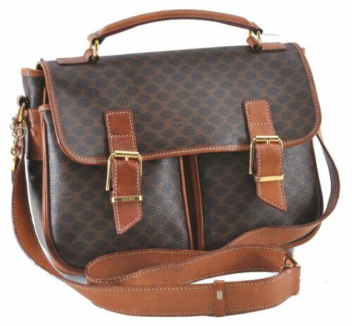 Authentic CELINE Macadam Pattern 2Way Shoulder Hand Bag: This item qualifies for FREE DOMESTIC SHIPPING to customers in the USA Brand: CELINE Style: Hand Bag Country/Region of Manufacture: Italy Type: Hand Bag Serial Number: DM94 Department: Women Bag Lengt