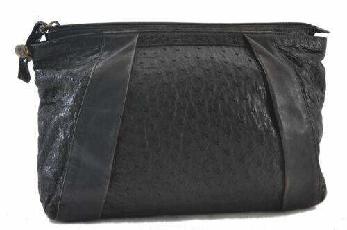 Authentic GUCCI Ostrich Clutch Bag Leather Black: This item qualifies for FREE DOMESTIC SHIPPING to customers in the USA Brand: GUCCI Style: Clutch Bag Country/Region of Manufacture: Italy Type: Clutch Bag Serial Number: 0044060319 Department: Women