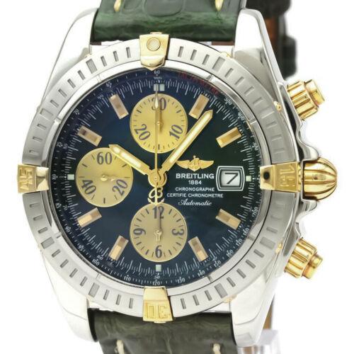 Authentic Polished BREITLING Chronomat Evolution 18K: This item qualifies for FREE DOMESTIC SHIPPING to customers in the USA Reference Number: B13356 Brand: Breitling Department: Men Features: Chronograph Date Type: Sports Watch Movement: Self Winding (A