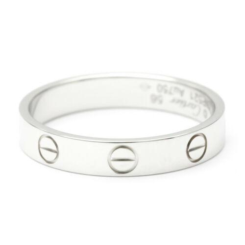 Authentic Polished CARTIER Mini Love Ring #56 US 8 18K: This item qualifies for FREE DOMESTIC SHIPPING to customers in the USA The BIDHAUS Guarantee: Photos descriptions and estimates were prepared with the utmost care by our team of curation experts. All 