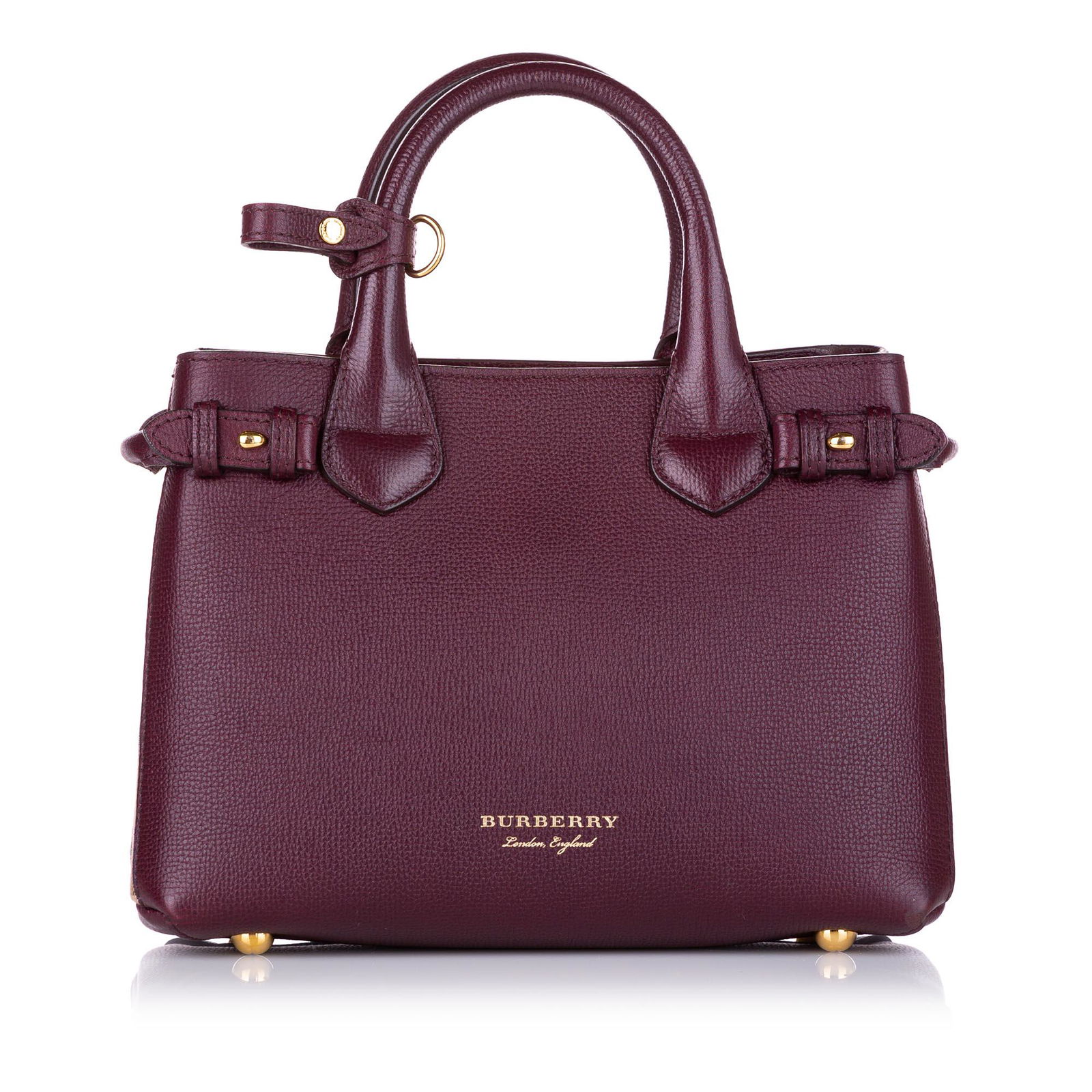 Authentic Burberry Banner Leather Satchel: This item qualifies for FREE DOMESTIC SHIPPING to customers in the USA The Banner handbag features a leather body rolled leather handles an open top with a magnetic snap button closure and interior zi