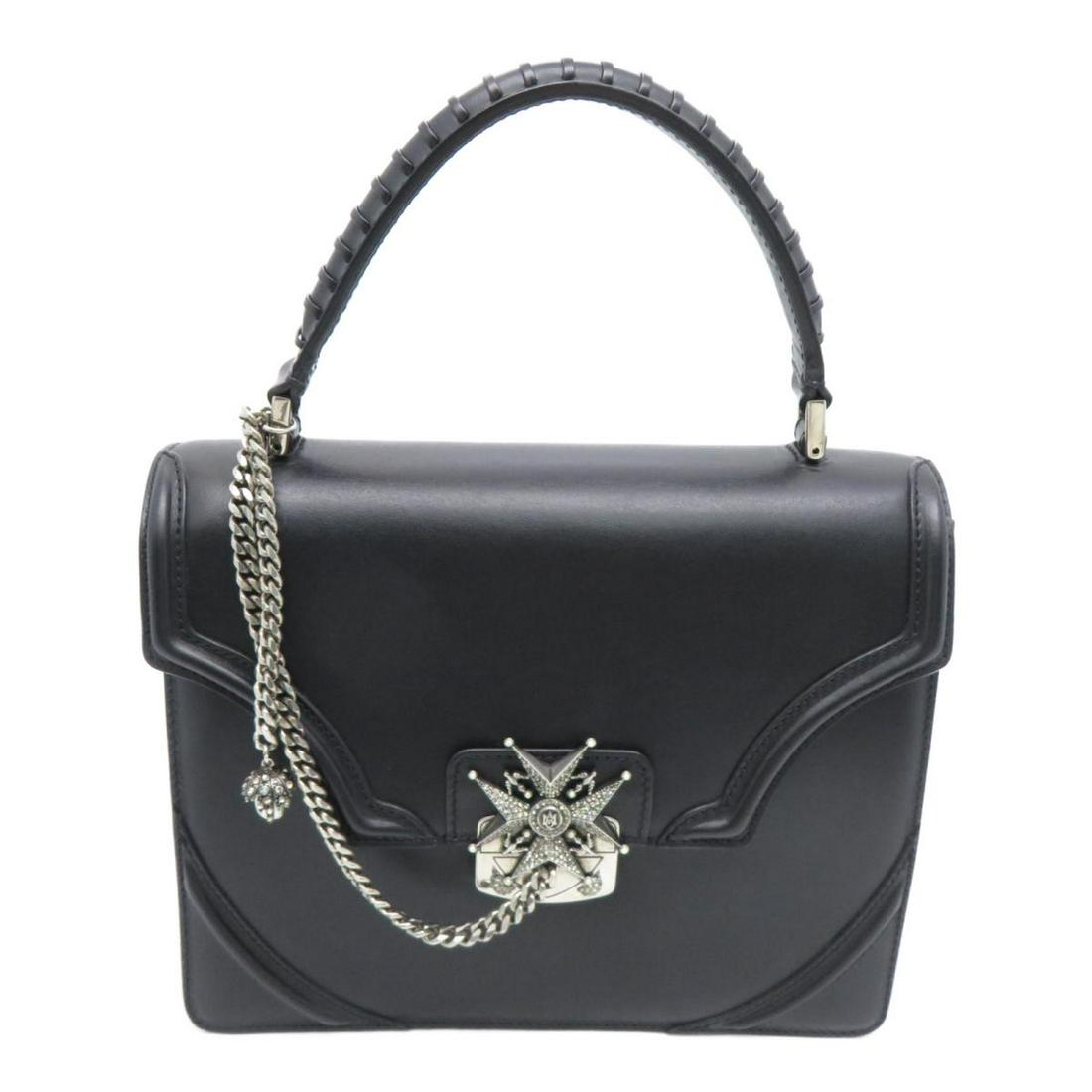 Authentic Alexander MCQueen 2 Way Bag Shoulder Bag: This item qualifies for FREE DOMESTIC SHIPPING to customers in the USA Brand: SELECTION Model: Alexander MCQueen 2 Way Bag Shoulder Bag Black Calf Category: Women Handbag Color: Black Dimensions: W25�