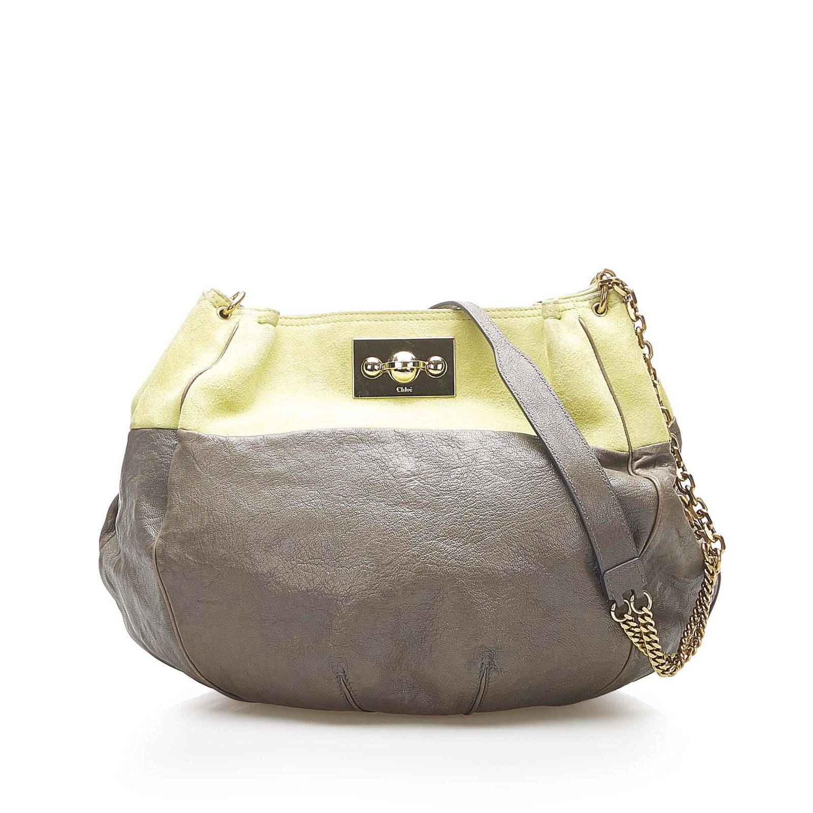 Authentic Chloe Leather Crossbody Bag: This item qualifies for FREE DOMESTIC SHIPPING to customers in the USA This crossbody bag features a leather body a chain strap with shoulder guard and an open top with magnetic closure. Brand: Chloe 
