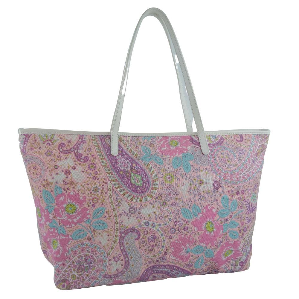 Authentic ETRO Canvas Purple Ladies Tote Bag: Brand: Etro Type: Tote bag Gender: Women Condition: Used (good) Material: Canvas Color: Purple Size (HxWxD): 25.5cm x 34cm x 14cm / 10.03'' x 13.38'' x 5.51'' Damage Ranking: Handle ,Dirt ,- ,Inside ,