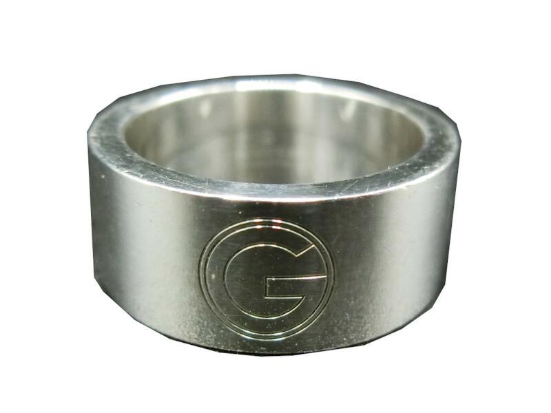 Authentic GUCCI Silver Ring G Mark 925 No. 9 472AR: Brand: Gucci Accessories: Box, Dust bag Condition: Used (good) Material: Silver 925 Weight: 8.1g / 0.28oz. US Size: 5 Overall Scratches: Slight The BIDHAUS Guarantee: Photos descriptions and estimates