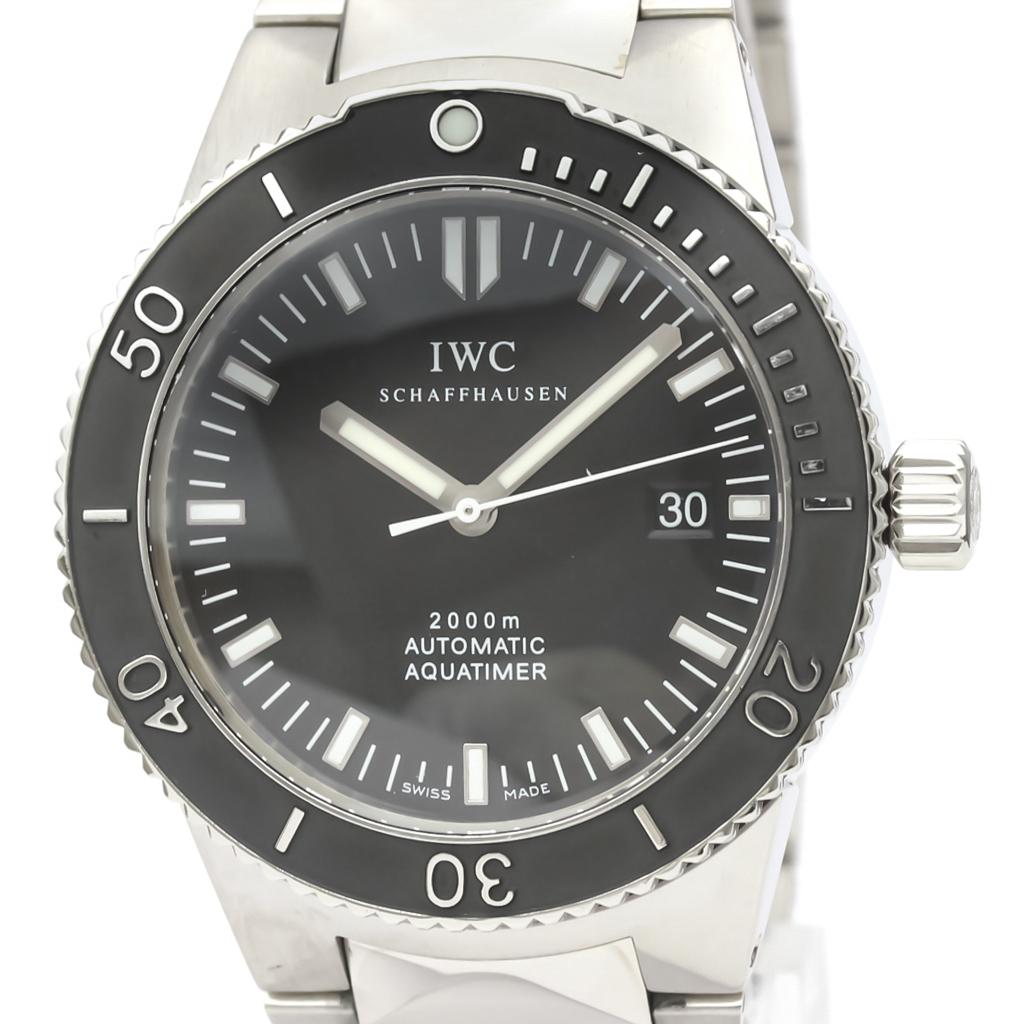 Authentic IWC Aquatimer Automatic Stainless Steel Men's: This item qualifies for FREE DOMESTIC SHIPPING to customers in the USA Brand: IWC Model: IW353602 Type: Sports watch Gender: Men Material (Case): Stainless steel Material (Band): Stainless steel Color