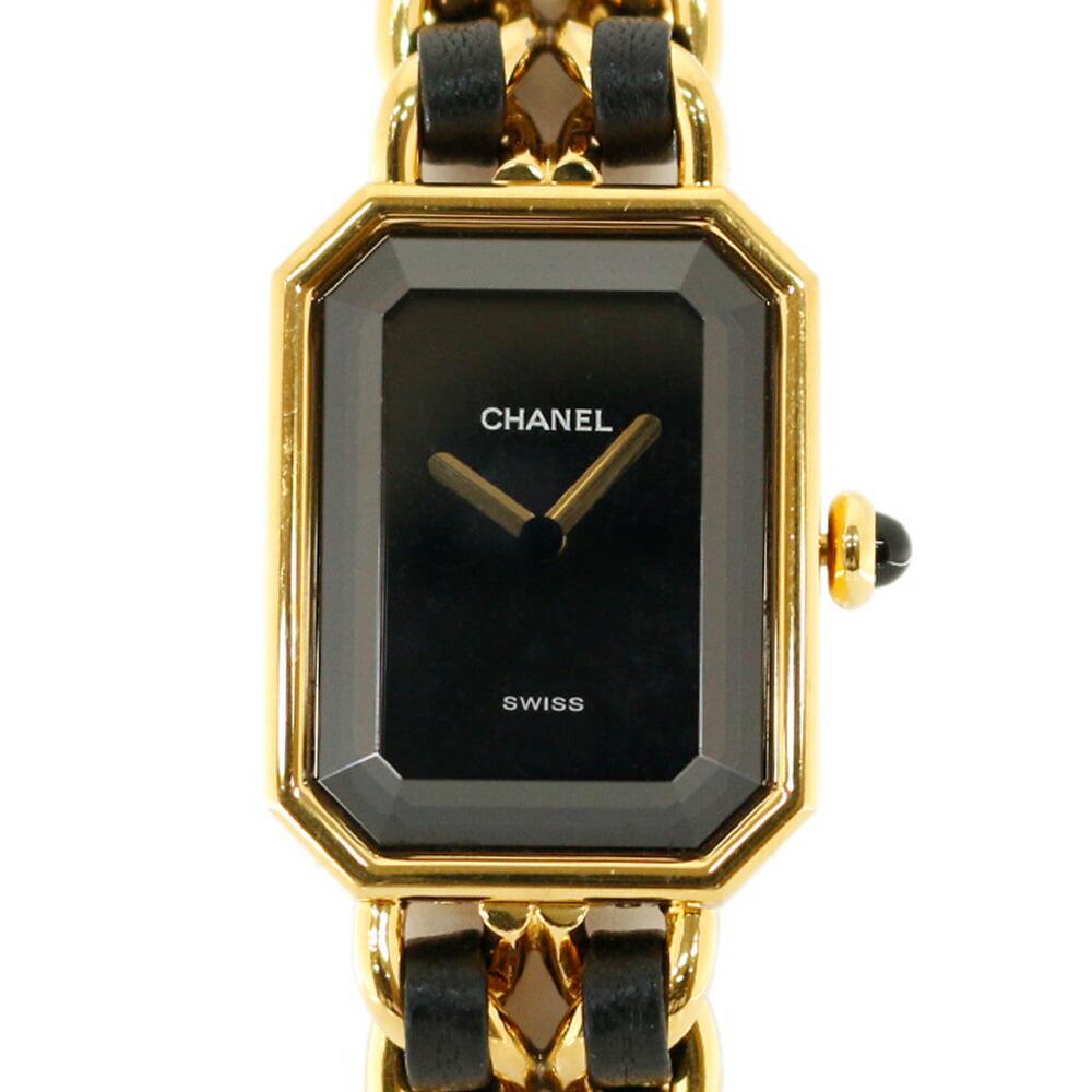 Authentic Chanel GP Watch Bracelet Premiere M H0001: Brand: Chanel Model: H0001 Gender: Women Material (Case): Cellulose acetate Color (Dial): Black Case Diameter: 26mm / 1.02'' Band Width: 13mm / 0.51'' Accessories: None Condition: Used (acceptable) Da