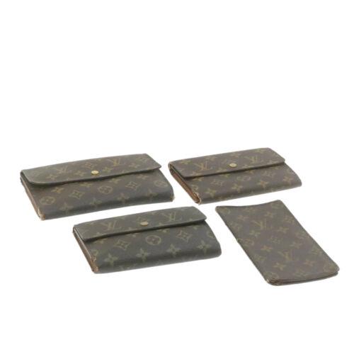 Authentic LOUIS VUITTON Monogram Wallet 4Set LV: This item qualifies for FREE DOMESTIC SHIPPING to customers in the USA Brand: Louis Vuitton Material: Monogram Canvas Type: Unknown Department: Woman The BIDHAUS Guarantee: Photos descriptions and est