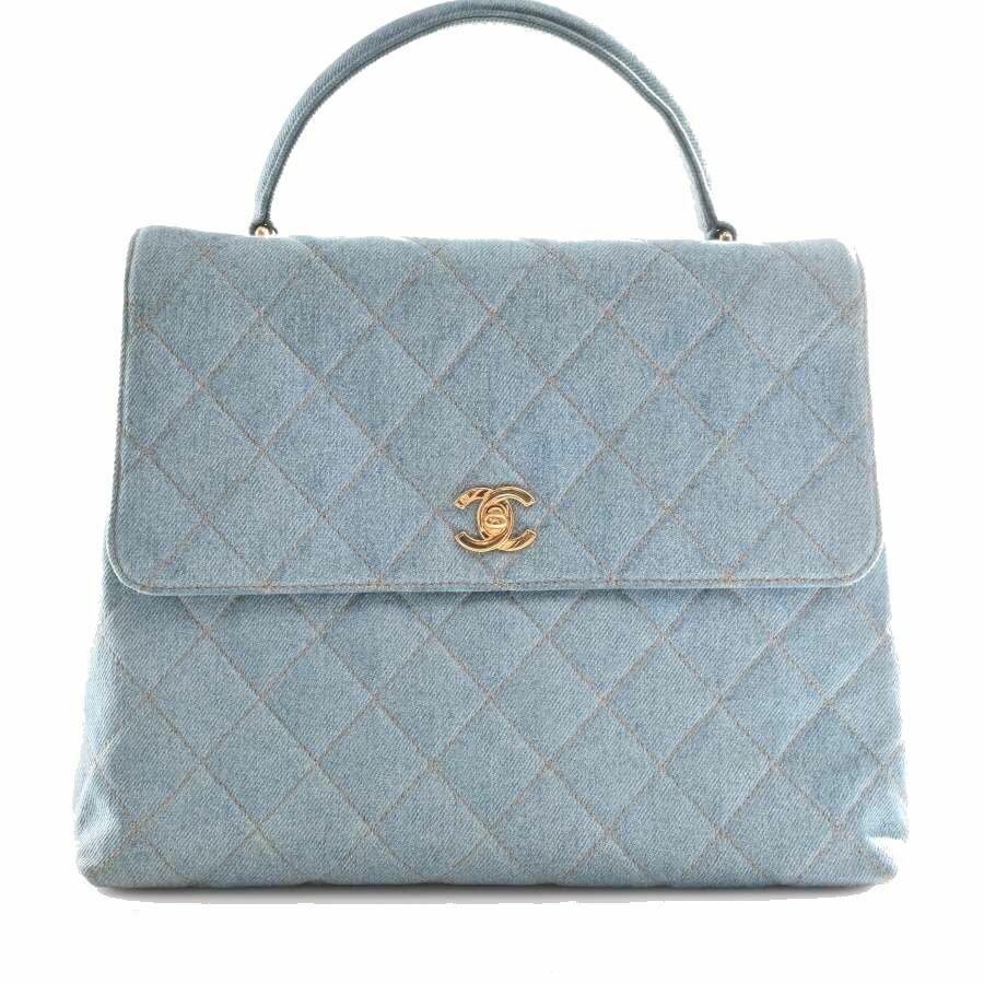 Authentic Chanel denim Matelasse coco mark kelly type: Brand: Chanel Type: Handbag Gender: Women Accessories: Guarantee card Condition: Used (good) Line: Denim Material: Denim Color: Blue Size (HxWxD): 24cm x 30cm x 8cm / 9.44'' x 11.81'' x 3.14'' Handle
