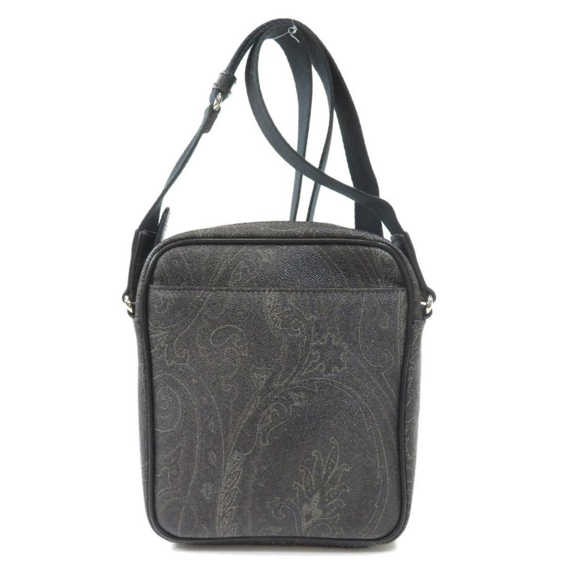 Authentic Etro Paisley Pattern Shoulder Bag PVC Ladies: This item qualifies for FREE DOMESTIC SHIPPING to customers in the USA Brand: Etro Type: Shoulder bag Gender: Women Condition: Used (very good) Material: PVC Color: Black Size (HxWxD): 20cm x 17.5cm x
