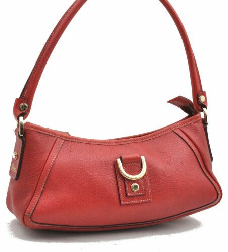 Authentic GUCCI Shoulder Hand Bag Leather Red: This item qualifies for FREE DOMESTIC SHIPPING to customers in the USA Brand: Gucci Bag Height: 5.3Inches (13.5Cm) Material: Leather Bag Depth: 3Inches (7.5Cm) Color: Red Serial Number: 1309392123 Dep