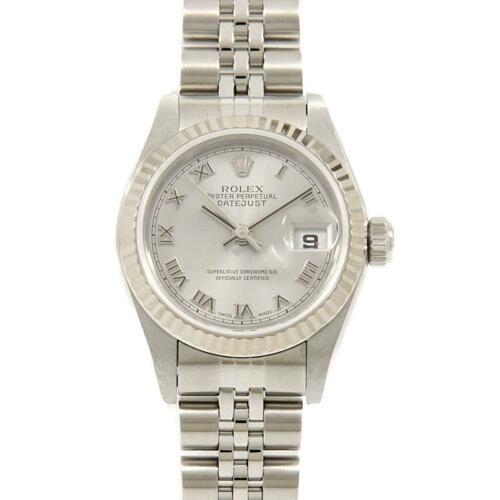 Authentic ROLEX 79174 Datejust SSxWG Automatic: This item qualifies for FREE DOMESTIC SHIPPING to customers in the USA Brand: Rolex Accessories: With Original Box Color: Gray Roman - Reference Number: 79174 Department: Ladies Additionalinfo: Automa