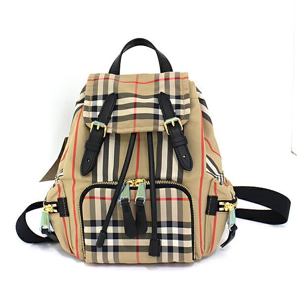 Authentic Burberry rucksack 8017164 vintage check icon: This item qualifies for FREE DOMESTIC SHIPPING to customers in the USA Brand: Burberry Type: Backpack Gender: Women Accessories: Dust bag, Manual Condition: Opened (never used) Material: Nylon ,Leathe