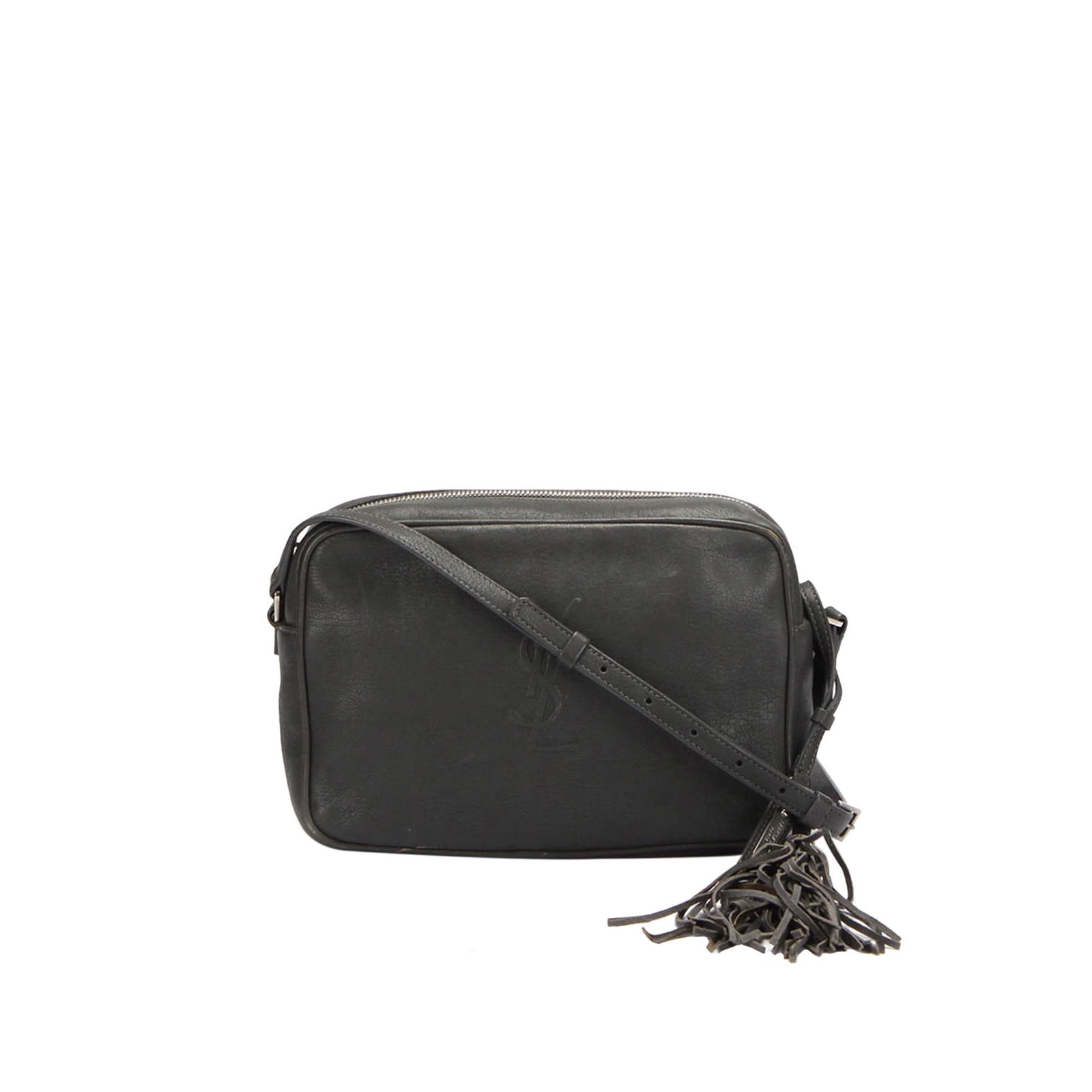 Authentic YSL Lou Leather Crossbody Bag: This item qualifies for FREE DOMESTIC SHIPPING to customers in the USA The Lou bag features a leather body adjustable flat leather shoulder strap and leather tassel detail and a top zip closure. Brand