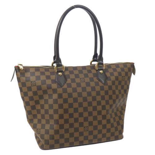 Authentic LOUIS VUITTON SALEYA MM HAND TOTE BAG DAMIER: This item qualifies for FREE DOMESTIC SHIPPING to customers in the USA Size: Large Pattern: Check Accents: Logo Features: Inner Pockets Model: LOUIS VUITTON SALEYA MM Color: Ebene Country/Region of Ma