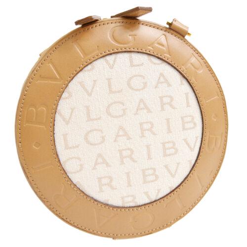 Authentic BVLGARI Cross Body Shoulder Bag: This item qualifies for FREE DOMESTIC SHIPPING to customers in the USA Size: Small Features: Adjustable Strap Cross-Body Strap Character: Blue Color: Beige Accents: Logo MPN: Does not apply Country/Re