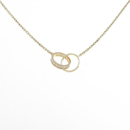 Authentic Cartier Baby Love Necklace: This item qualifies for FREE DOMESTIC SHIPPING to customers in the USA Brand: Cartier Accessories: No Warranty Card Material: 750Yg Actualsize: W : 9.6Mm Gender: Ladies Centerstone: Diamond Size: 44Cm