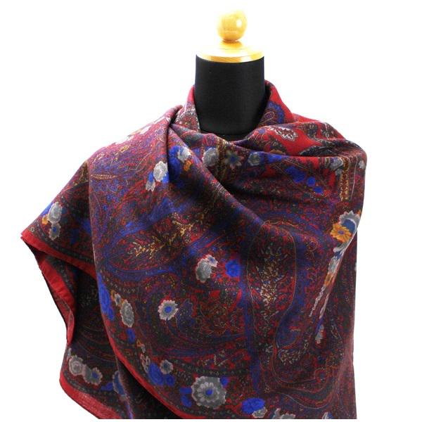 Authentic Etro Large Stole Shawl 133 130 Red Paisley: This item qualifies for FREE DOMESTIC SHIPPING to customers in the USA Brand: Etro Type: Stole Material: Wool ,70% ,Silk ,30% Color: Red color Condition: Used (very good) Gender: Men,Women Size (LxW):