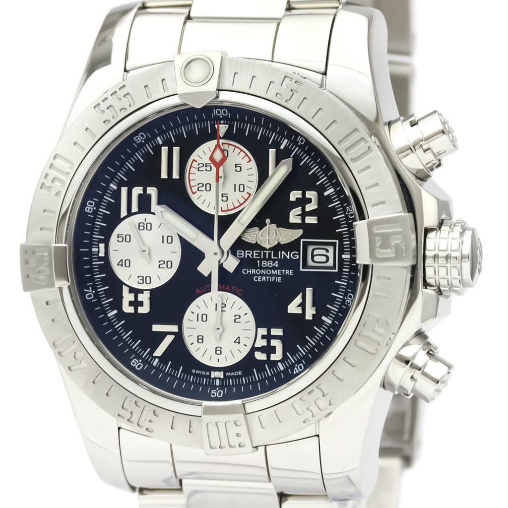 Authentic BREITLING Avenger ll Chronograph Steel: This item qualifies for FREE DOMESTIC SHIPPING to customers in the USA Brand: Breitling Line: Avenger Model: A13381 Type: Sports watch Condition: Used (very good) Gender: Men Material (Case): Stainles