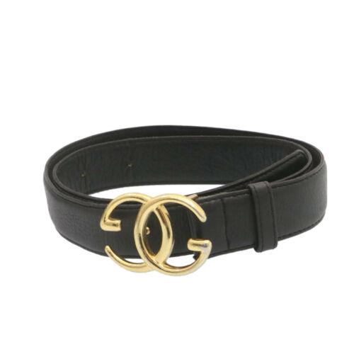 Authentic GUCCI Belt Leather Black Gold: This item qualifies for FREE DOMESTIC SHIPPING to customers in the USA Brand: Gucci Department: Women Style: Belt Country Of Manufacture: Italy Material: Leather Type: Belt Color: Black / Gold Format: