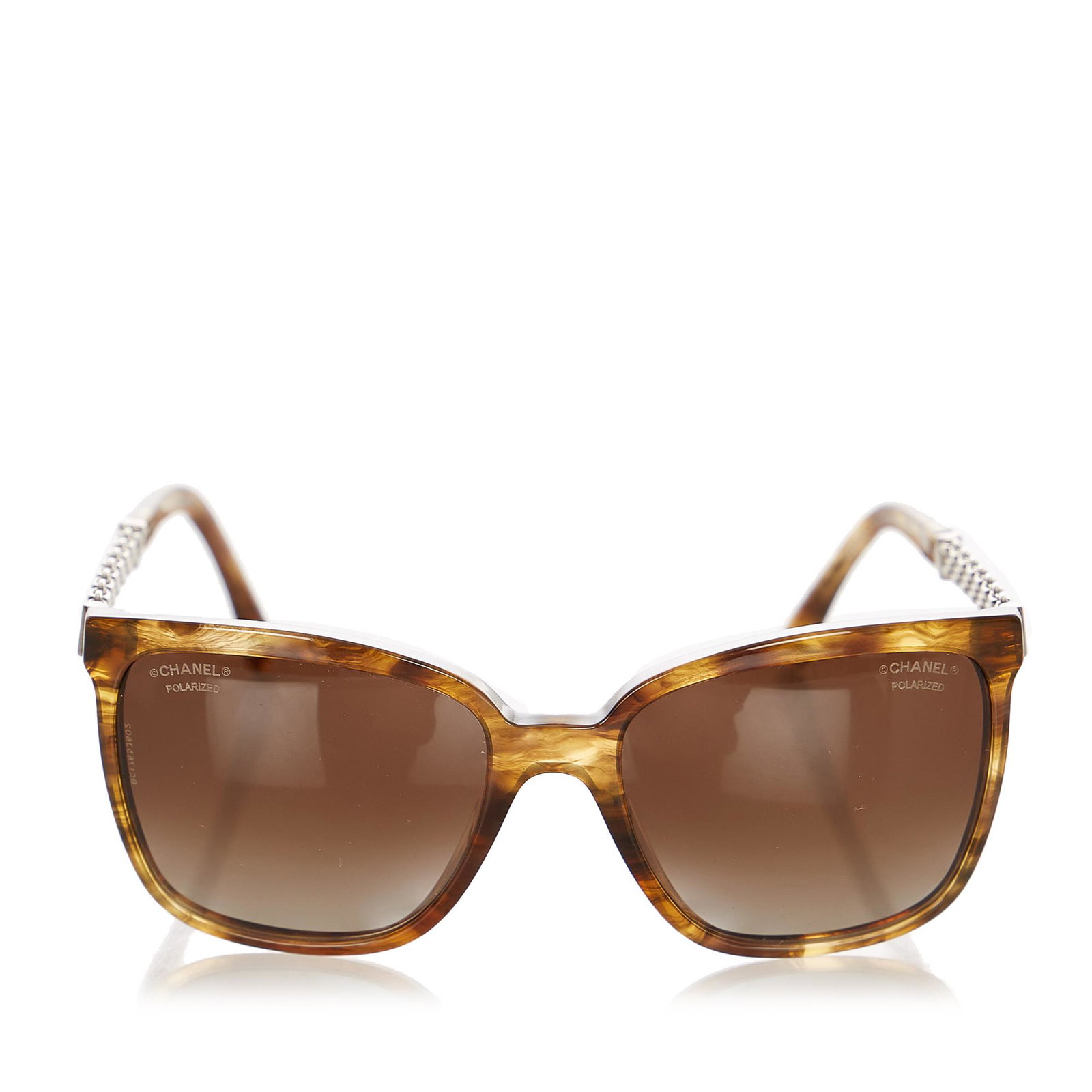 Authentic Chanel Round Tinted Sunglasses: This item qualifies for FREE DOMESTIC SHIPPING to customers in the USA These sunglasses feature an acetate body and tinted lenses. Brand: Chanel Model: Round Tinted Sunglasses Origin: France Category: