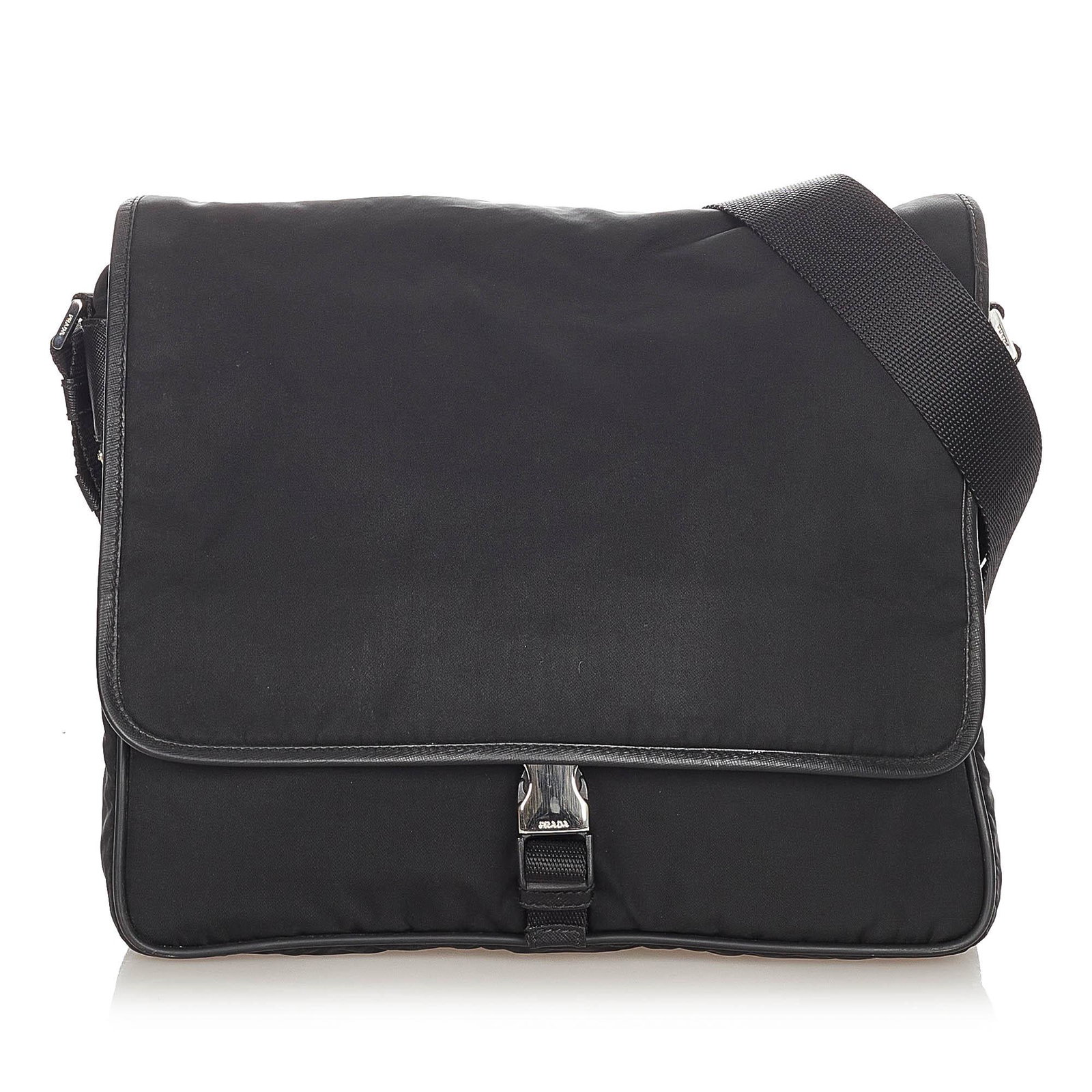 Authentic Prada Tessuto Crossbody Bag: This item qualifies for FREE DOMESTIC SHIPPING to customers in the USA This crossbody bag features a nylon body an adjustable flat strap and a front flap. Brand: Prada Model: Tessuto Crossbody Bag Ori