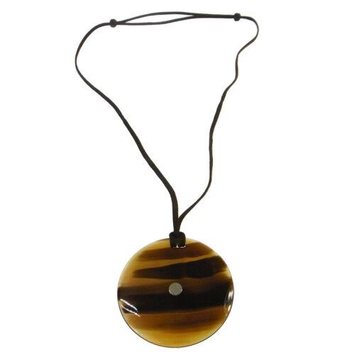 Authentic HERMES Pendant Necklace: This item qualifies for FREE DOMESTIC SHIPPING to customers in the USA Style: Pendant Material: Buffalo horn Length (inches): 33.1 " Brand: Hermes The BIDHAUS Guarantee: Photos descriptions and estima