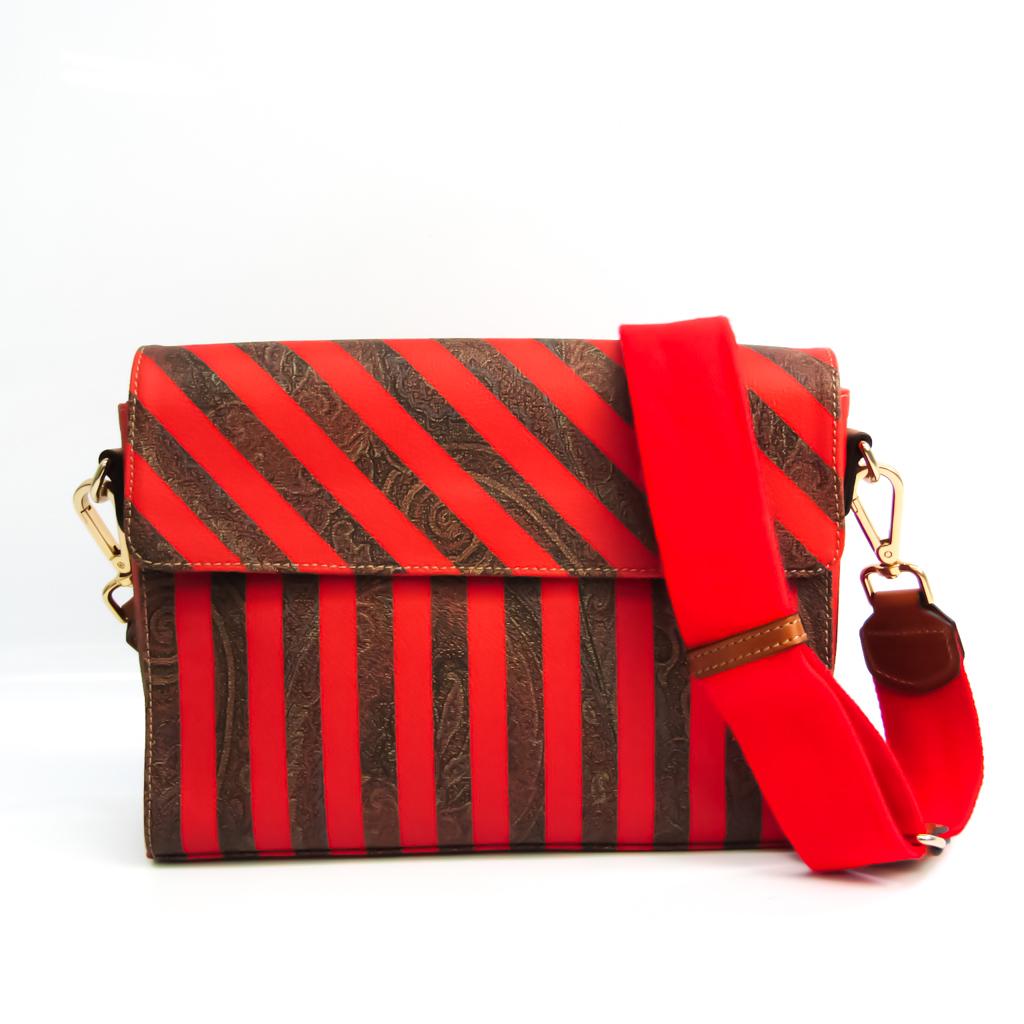 Authentic Etro Paisley Pattern 1H435 2340 Women's: This item qualifies for FREE DOMESTIC SHIPPING to customers in the USA Brand: Etro Model: Paisley pattern 1H435 2340 Type: Shoulder bag Material: Leather ,PVC Color: Multi-color, Red color Size (HxWxD